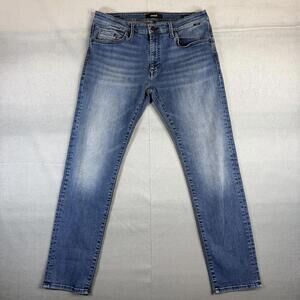 Mavi Jake Jeans Mens 36x32 Blue Medium Wash Slim Leg Tapered Stretch Denim